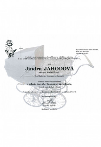 paní Jindra JAHODOVÁ