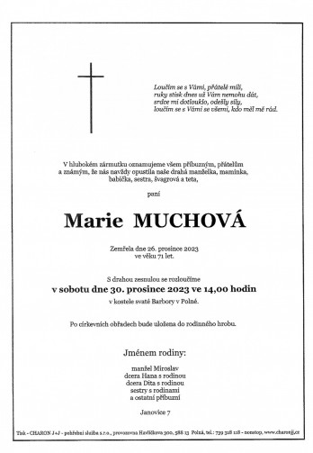 paní Marie Muchová