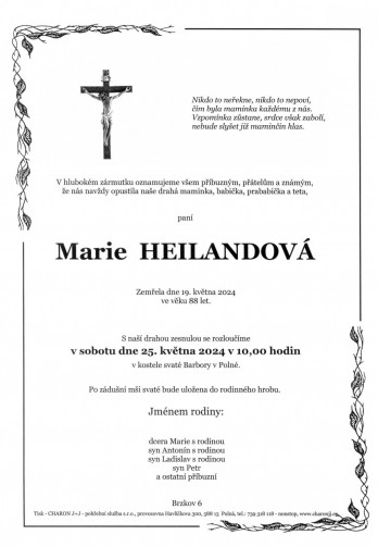 paní Marie HEILANDOVÁ