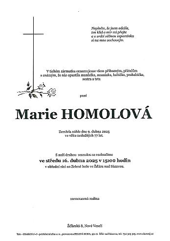 Marie HOMOLOVÁ