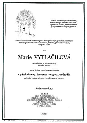 Marie VYTLAČILOVÁ