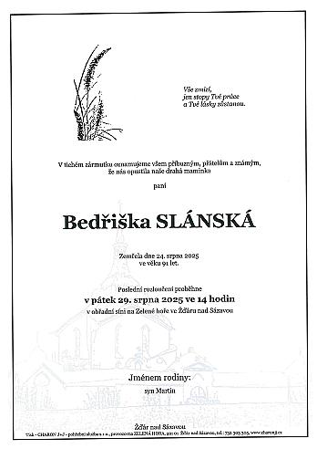 Bedřiška SLÁNSKÁ