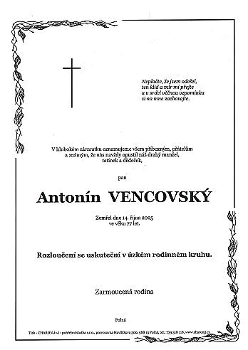 Antonín VENCOVSKÝ