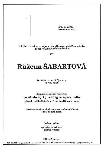 Růžena ŠABARTOVÁ