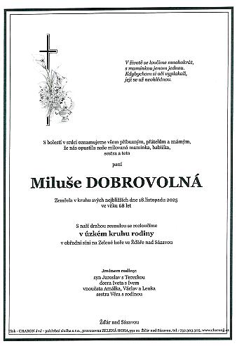 Miluše DOBROVOLNÁ