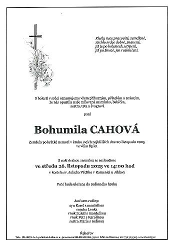 Bohumila CAHOVÁ