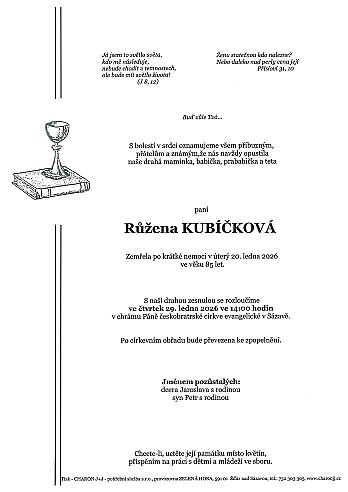 Růžena KUBÍČKOVÁ