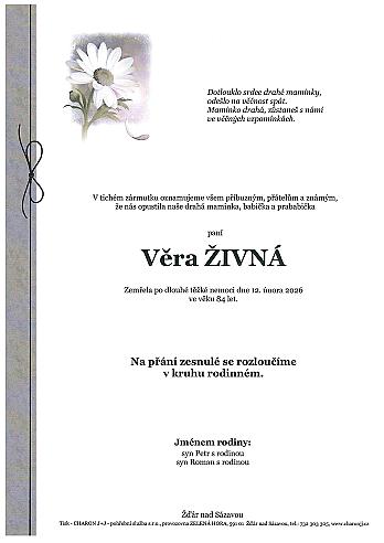 Věra ŽIVNÁ
