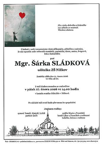 Mgr. Šárka SLÁDKOVÁ