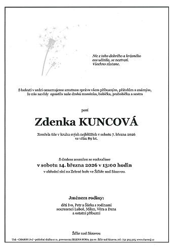 Zdenka KUNCOVÁ