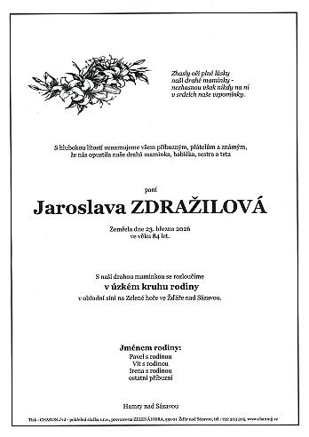 Jaroslava ZDRAŽILOVÁ