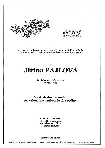 Jiřina PAJLOVÁ