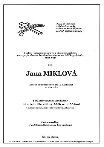 Jana MIKLOVÁ