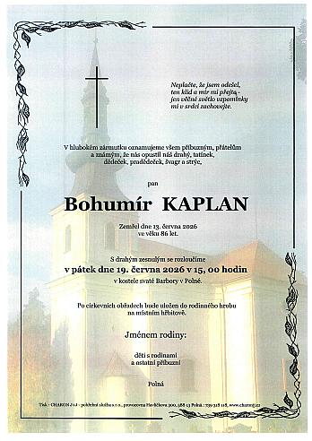 Bohumír KAPLAN