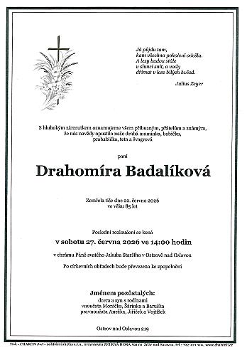 Drahomíra BADALÍKOVÁ
