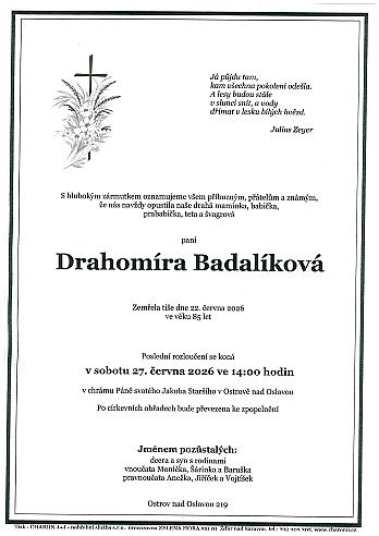 Drahomíra BADALÍKOVÁ