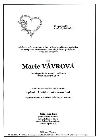 Marie VÁVROVÁ