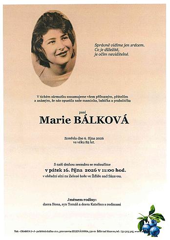 Marie BÁLKOVÁ