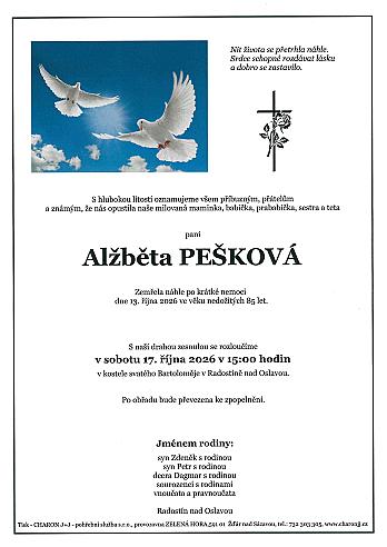 Alžběta PEŠKOVÁ